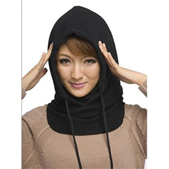 Fleece Cold Weather Face and Neck Mask Black - Picture 4 of 6